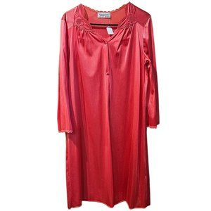 70s 80s Pink VASSARETTE Nylon Robe - 22" ptp